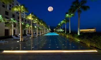 Sunken Pool at night