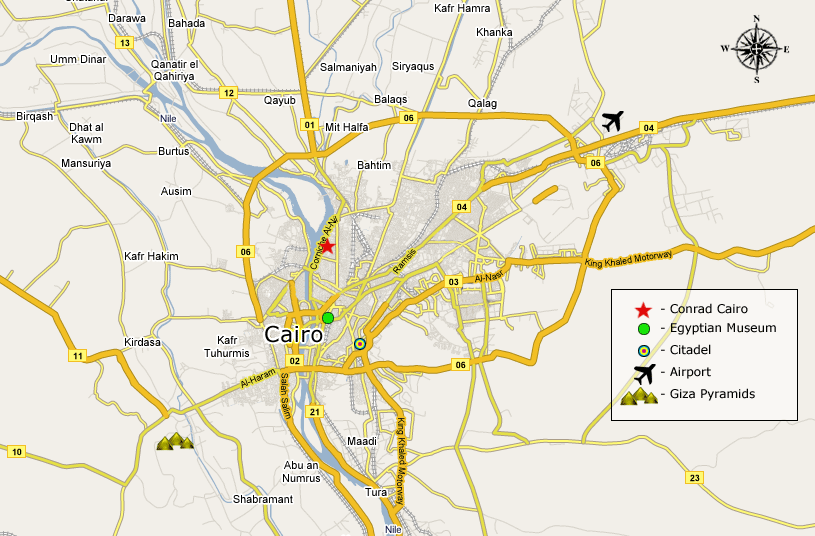 Location of Conrad Cairo