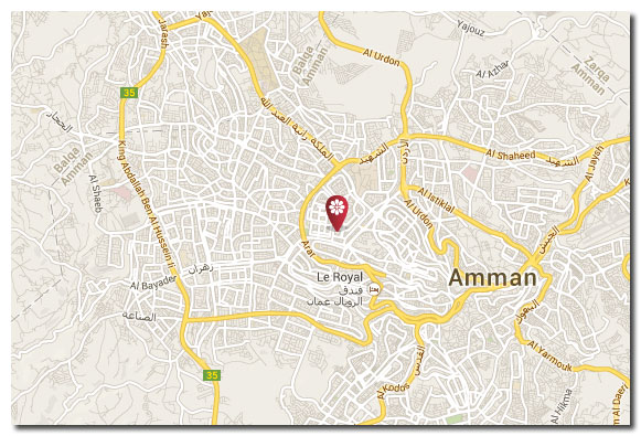 Location of Kempinski Hotel Amman