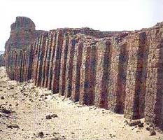 An ancient enclosure wall at Abydos