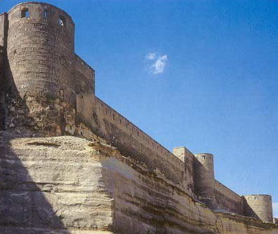 A view of the great walls of the Citadel