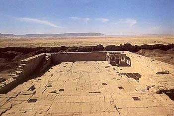 The large roof of the temple of Hathor at Dendera